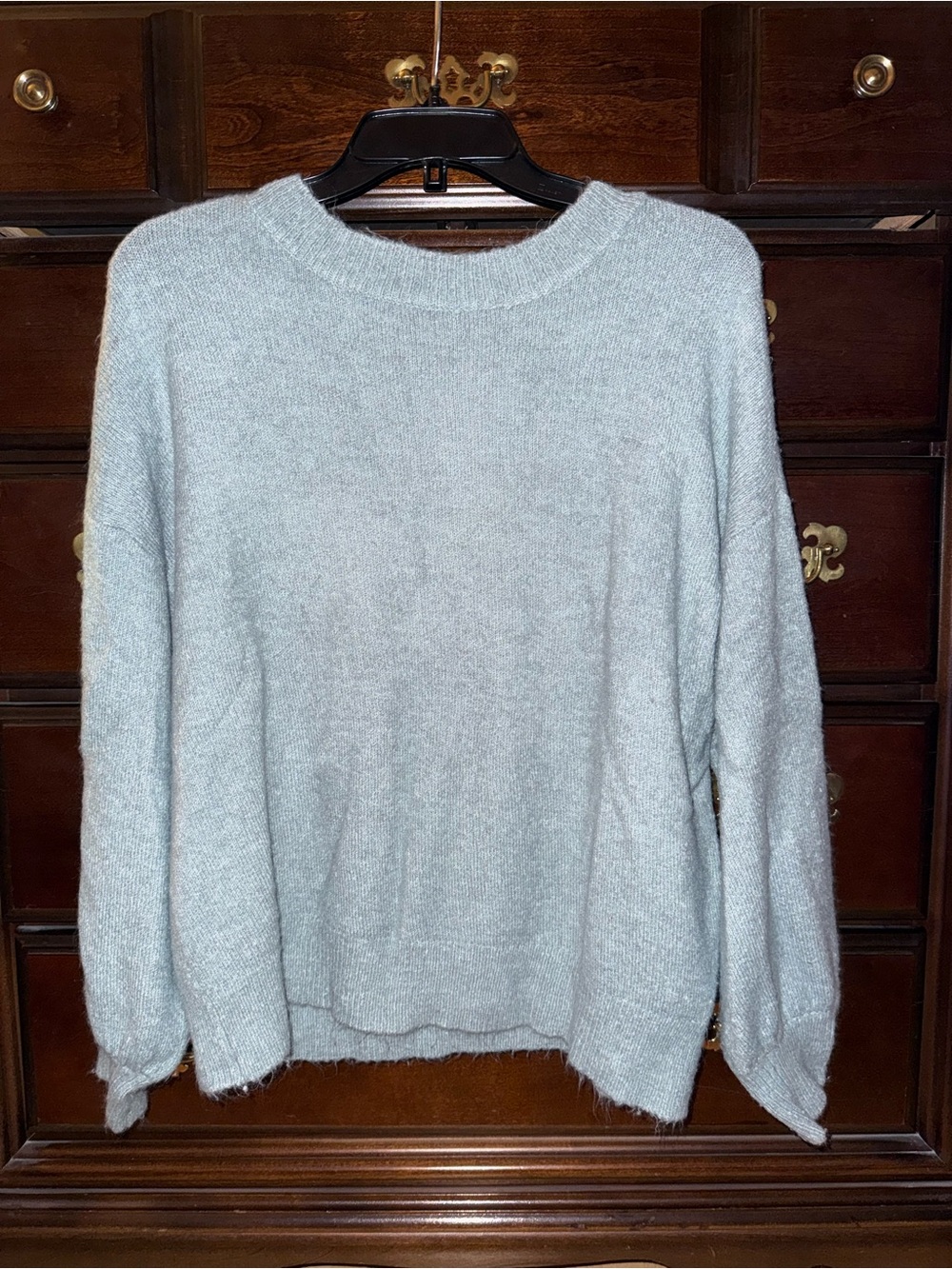 Cozy Light Blue Women's Crewneck Sweater
